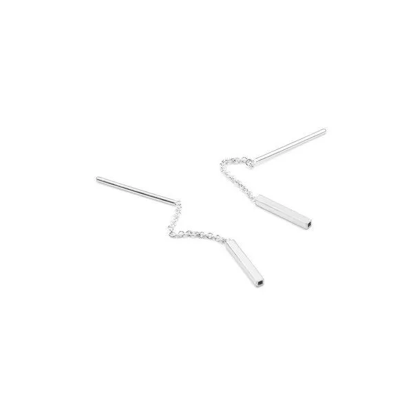 Jonathan Radetz Jewellery Jonathan Radetz Jewellery Ohrstecker fineSQUARE, Silber 925, Sterlingsilber, Länge 10 - 40 mm, Handmade in Germany – Produktbild 2 von 3