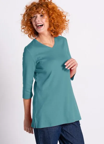 Heidekönigin Heidekönigin Longshirt Pure Cotton, Smaragd, – Produktbild 2 von 4
