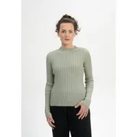 MELA MELA Strickpullover Style NAMARI aus 100% Bio-Baumwolle, Green clay, – Produktbild 1 von 1