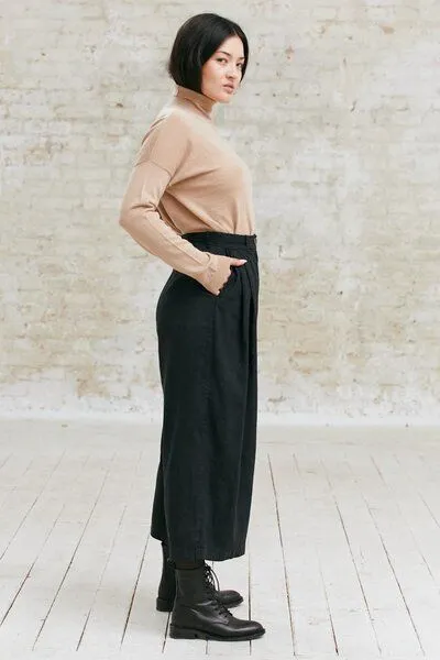Jyoti - Fair Works Jyoti - Fair Works Hanf/Tencel Culotte Awasi Schwarz – Produktbild 2 von 4
