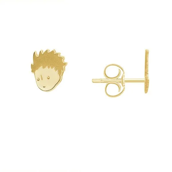 Eppi Eppi Ohrstecker aus Gold Der Kleine Prinz und der Fuchs, Gelb, – Produktbild 1 von 3