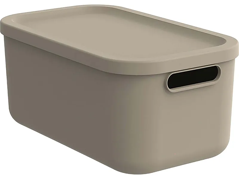 rotho rotho Aufbewahrungsbox 'ALBULA LIGHT' aus Recyclingkunststoff, 12 l, cappuccino – Produktbild 1 von 1