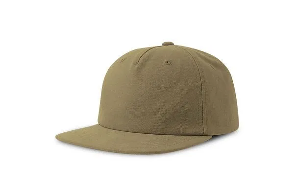 Atlantis Headwear Atlantis Headwear Old-School-Kappe aus einer Mischung aus recyceltem und Bio-Baumwoll, Olive, – Produktbild 2 von 4
