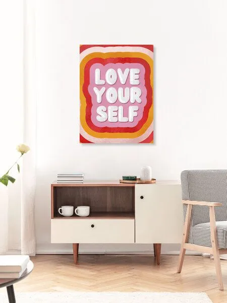 Photocircle Photocircle Poster / Leinwandbild - Love Yourself retro type – Produktbild 3 von 4