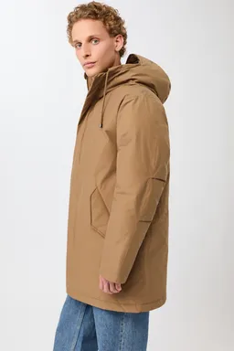 LangerChen LangerChen Herren vegan Parka Mit Kapuze, Farbe: Eiche – Produktbild 1 von 1