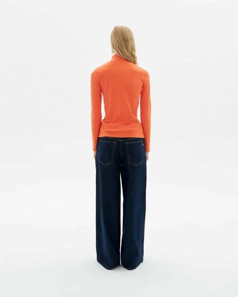 thinking mu thinking mu Damen Longsleeve - Hemp Aine Top, Apricot (orange), – Produktbild 2 von 3