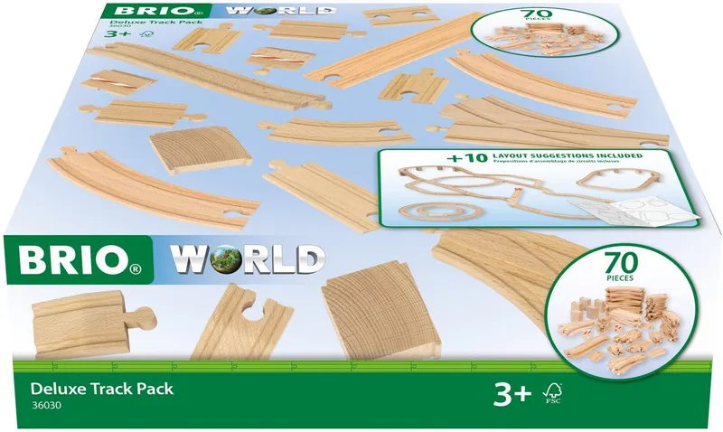 BRIO BRIO Gleise-Set BRIO® WORLD, Schienensortiment Deluxe, (Set), Made in Europe, Beige, – Produktbild 2 von 5