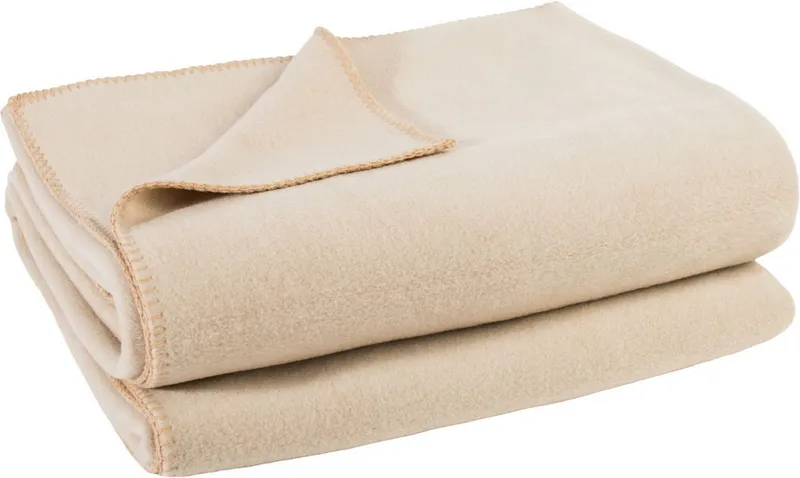 Wohndecke Soft-Fleece, PREMIUM, Made in Italy, ZOEPPRITZ1828, unverwechselbarem Cashmere Handfeel, made in Italy, PREMIUM, Weiß, – Produktbild 2 von 3