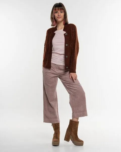 Alma & Lovis Alma & Lovis Kuschelige Wohlfühljacke aus gebrushtem Alpakastrick | Brushed Jacket, Maron (braun), – Produktbild 2 von 4
