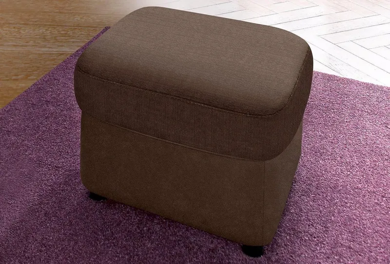 DOMO collection Hocker FLORES 60x60 cm, hochwertig, Braun, – Produktbild 2 von 5