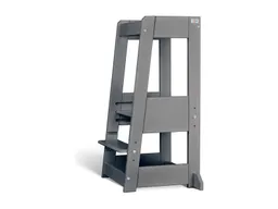 tiSsi® Lernturm Felix mitwachsend, Buche massiv 40 x 91 x 45 cm, grau – Produktbild 1 von 1