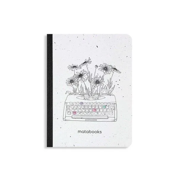 matabooks® matabooks® Notizbuch aus Graspapier mit Samen, Typewriter, A6, 102 Blatt – Produktbild 2 von 5