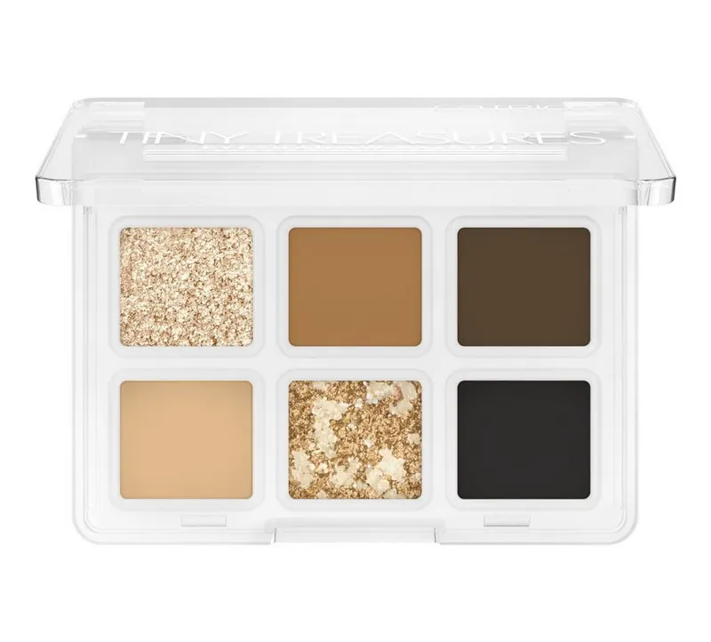 Catrice Lidschatten-Palette TINY TREASURES EYESHADOW PALETTE, Matt, schimmernd und metallisch, kompakt und reisefreundlich, vegan., Braun, – Produktbild 2 von 5