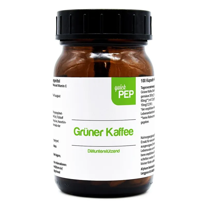 ALLPHARM Quickpep Grüner Kaffee Kapseln – Produktbild 1 von 1