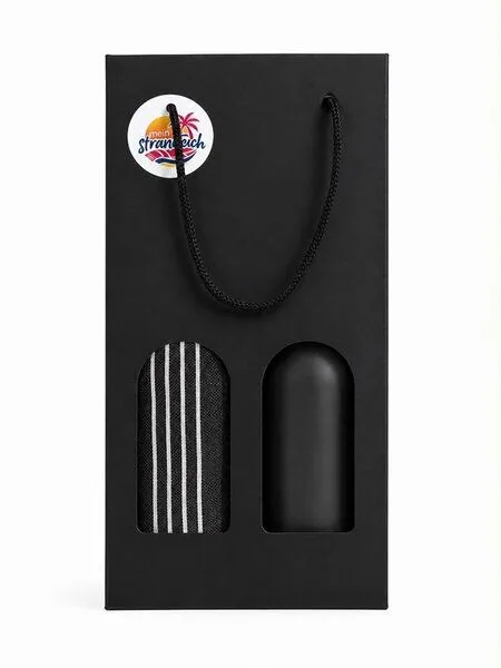 Sandiik Sandiik Allrounder Tuch Geschenke Set mit Thermoflasche, Schwarz, – Produktbild 2 von 4
