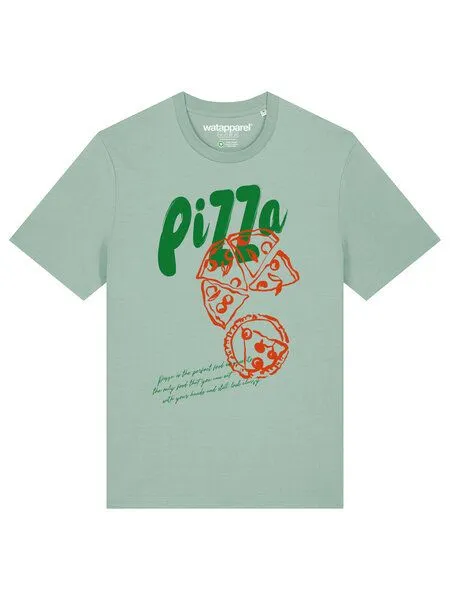 watapparel watapparel T-Shirt Unisex Pizza, Aloe, – Produktbild 2 von 4