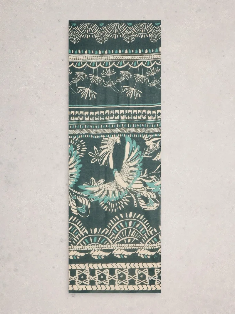 White Stuff Bedruckter Schal Lily - Einheitsgröße, Grün print, – Produktbild 3 von 3