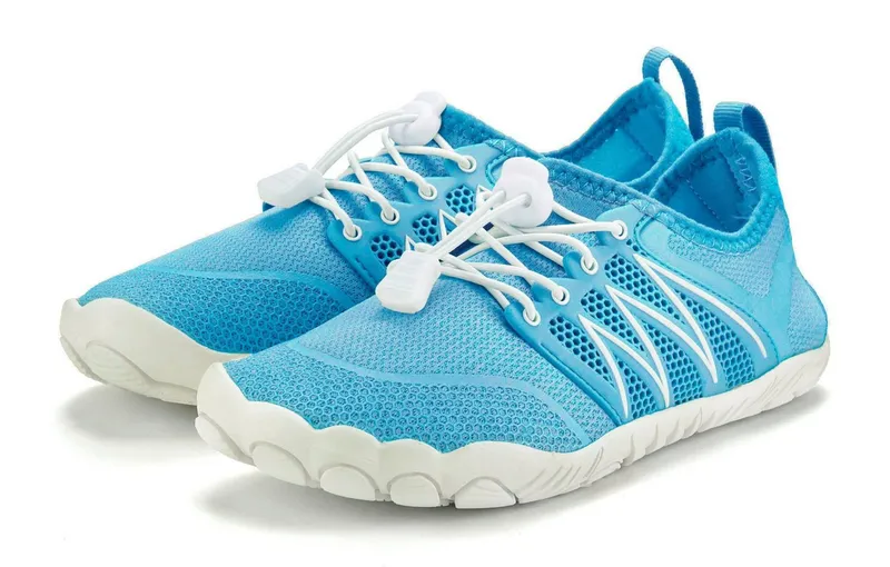 VENICE BEACH VENICE BEACH Badelatsche, Badeschuhe, Badeschlappe, Barfußschuh, leichter Slipper Aquaschuh Wasserschuh mit elastischen Bändern, schnelltrocknend VEGAN, Blau, – Produktbild 2 von 5