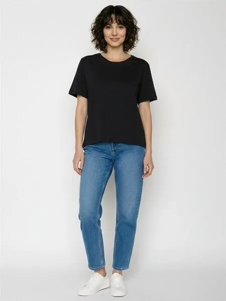 GreenBomb GREENBOMB Basic Nova - Kastiges T-Shirt aus Bio-Baumwolle / GOTS / Fair & Vegan, Schwarz (schwarz), – Produktbild 3 von 4