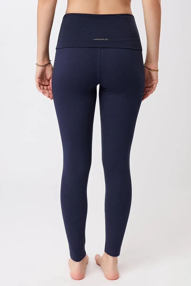mandala MANDALA Damen vegan Leggings Rolldown Night Sky, Extra dunkelblau, – Produktbild 2 von 2