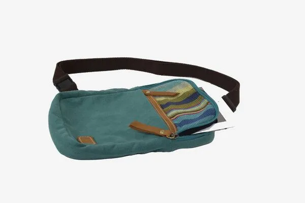 Dragolina Dragolina Crossbody Tablettasche Faun W. mit Webstoff der Pwo Karen, Petrol (blaugrün), – Produktbild 4 von 4