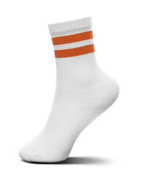 MR. SOCKS MR. SOCKS Tennissocken zweifarbig von der Marke MR.SOCKS, Weiss/orange, – Produktbild 1 von 2