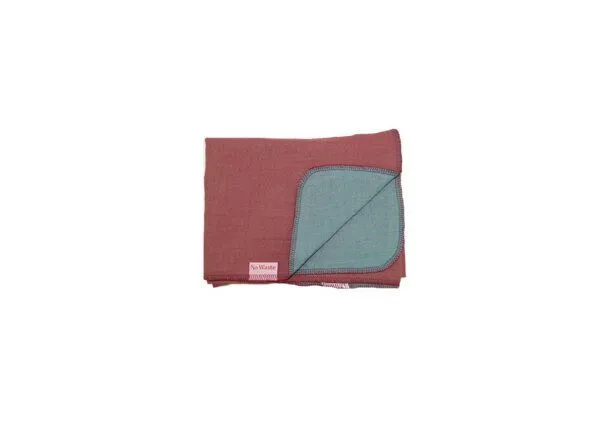 NoWaste Wrapping NoWaste Wrapping Baby Spucktuch Mulltücher Schnuffeltuch 70x70 cm, Bordeaux/türkis, – Produktbild 1 von 1