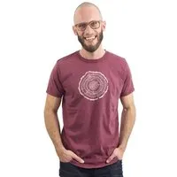 Life Tree Life-Tree Shirt aus Biobaumwolle Fairwear für Herren "Treeslice" in Washed White/Blue/Red/Green, Rot, – Produktbild 1 von 1