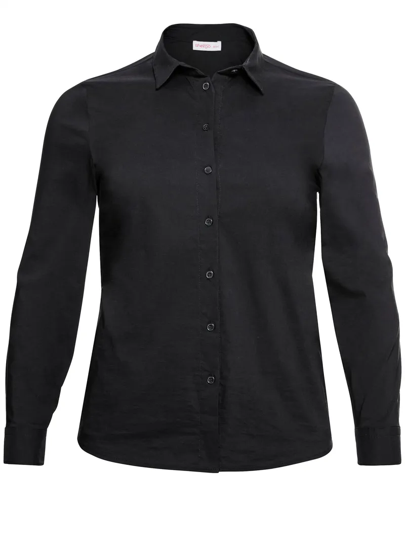 sheego Stretchbluse, Schwarz, – Produktbild 1 von 2