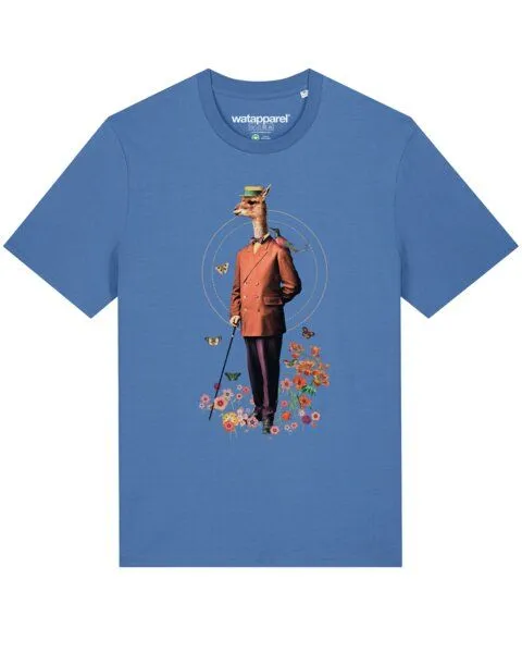 watapparel watapparel T-Shirt Unisex Fancy Llama, Bright blue, – Produktbild 1 von 4