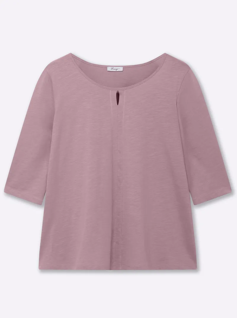 sheego 3/4-Arm-Shirt malve, Malve, – Produktbild 1 von 2