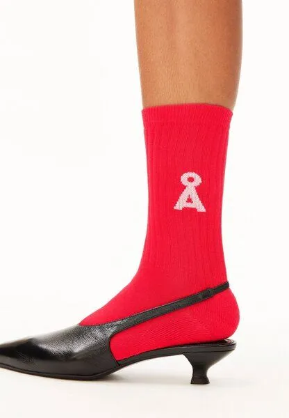 ARMEDANGELS ARMEDANGELS SAAMUS BOLD Unisex Socken aus Bio-Baumwoll-Mix, Mars red, – Produktbild 2 von 3