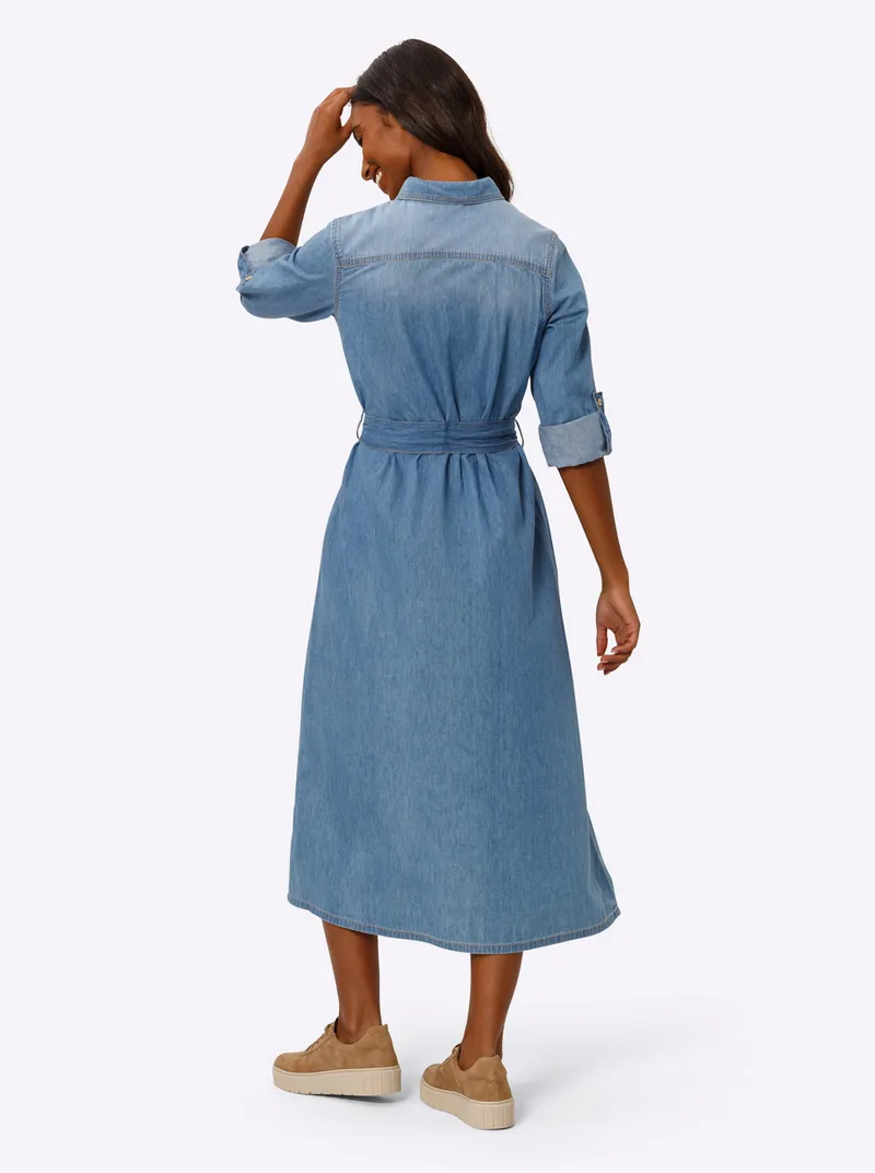 heine Hemdblusenkleid, Blue-bleached, – Produktbild 1 von 2