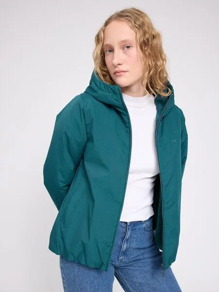 Mazine Mazine gefütterte Jacke aus recykeltem Plastik, Petrol, – Produktbild 1 von 3