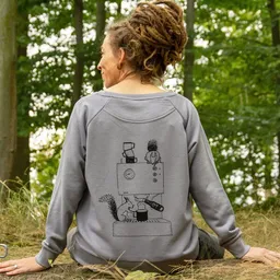 Cmig Cmig Kaffee Pullover Damen mit Eichhörnchen in lava grey – Produktbild 1 von 1