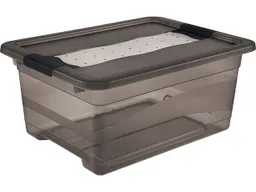 Keeeper Keeeper Kristallbox "Cornelia" 39,5 x 29,5 x 17,5 cm, 12 l, crystal grey transparent – Produktbild 1 von 1