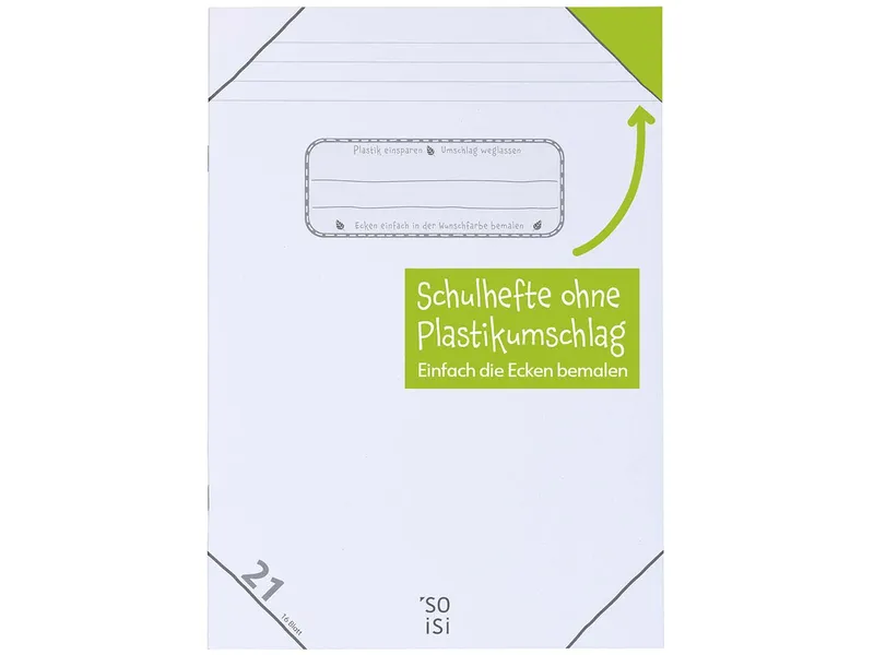 Soisi Soisi Recycling-Schulheft DIN A4 Nr. 21 lin. ohne Rand – Produktbild 1 von 1