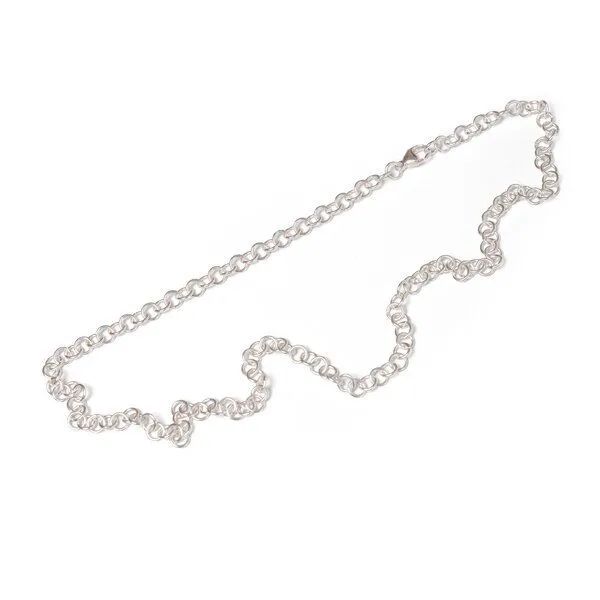 Jonathan Radetz Jewellery Jonathan Radetz Jewellery Kette LOOP, Silber 925, Sterlingsilber, Länge 55 cm, Handmade in Germany – Produktbild 4 von 4