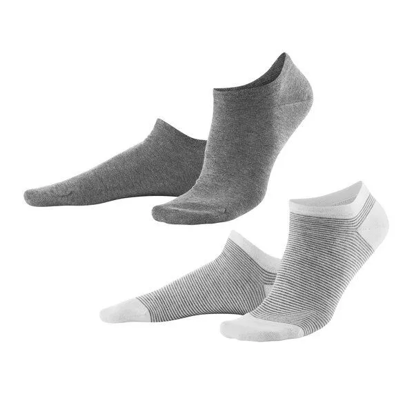 Living Crafts Living Crafts Sneaker-Socken, 2er-Pack - ABBY, Stone grey melange white, – Produktbild 1 von 2