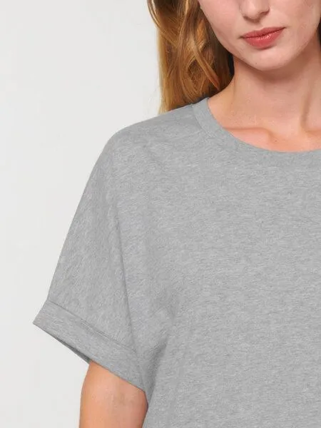 Human Family Human Family Oversize Damen T-Shirt "Slack", Grau-meliert, – Produktbild 4 von 4
