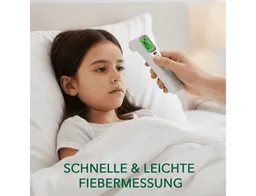 IEA Green Infrarot-Fieberthermometer kontaktloses Fieberthermometer AOJ-20A, FSC Verpackung, 1-tlg., für Babys/Kinder/Erwachsene, Stirn & Ohr, Farbwarnsystem – Produktbild 1 von 1