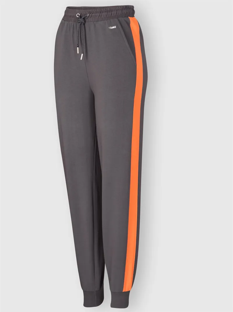 feel good Dehnbund-Hose, Anthrazit-orange, – Produktbild 2 von 2