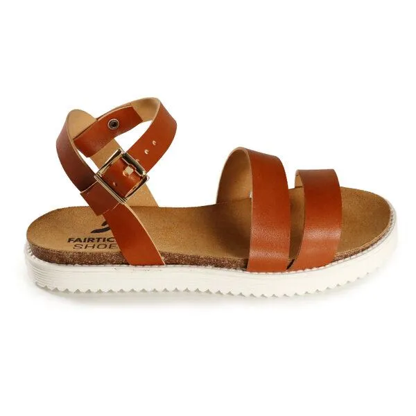 Fairticken Fairticken Vegane Sandale NICOLA mit hoher Sohle, Braun, – Produktbild 3 von 3