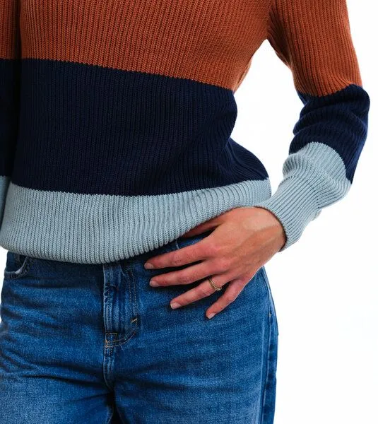 Gary Mash GARY MASH Strickpullover Anoka aus Biobaumwolle, Streifen blau (mehrfarbig), – Produktbild 3 von 4