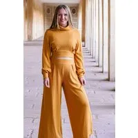 Vivien Joy Vivien Joy Kurzer Rollkragenpullover - Aila Crop Pulli, Amber (gelb), – Produktbild 1 von 1