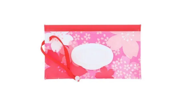 NoWaste Wrapping NoWaste Wrapping Silikonbox für Feuchttücher 22,5 x 14cm, Red flower, – Produktbild 1 von 2