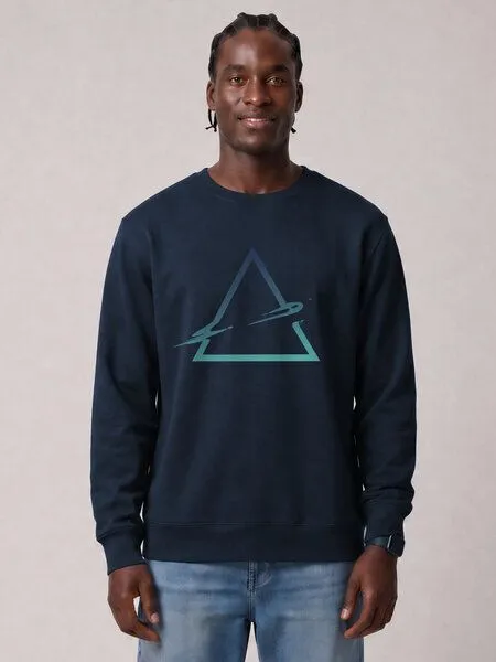 watapparel watapparel Sweatshirt Unisex Triangle, French navy, – Produktbild 2 von 2