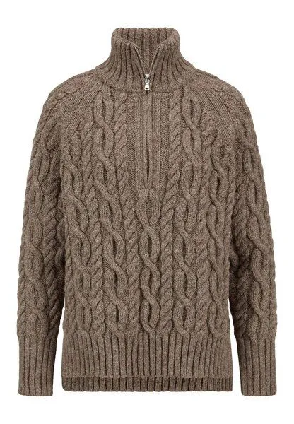 hessnatur hessnatur Strick Troyer Oversize aus Rhönwolle und europäischer Schurwolle, Naturbeige, – Produktbild 3 von 4