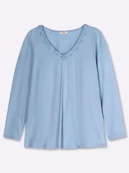 sheego Langarmshirt eisblau – Produktbild 1 von 1