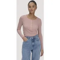 hessnatur hessnatur Softrib Longsleeve Henley Fitted aus Bio-Baumwolle und Tencel Modal, Rosé, – Produktbild 1 von 1